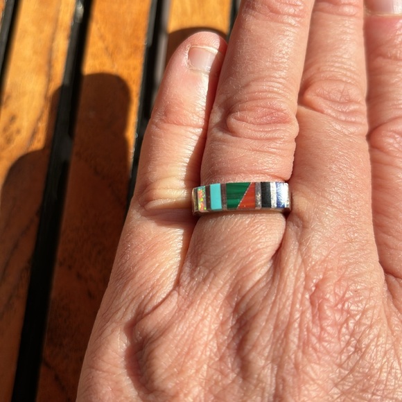 Lot of sterling silver bracelet and ring vintage - Picture 6 of 6